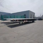 Q345B Steel 60 Ton Flatbed Semi Trailer Shipping Container 12.00R22.5 Tire
