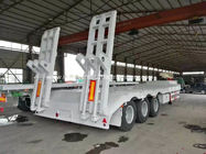 Steel Q345 CCC 60 Ton 3 Axle Low Bed Trailer With Mechanical Ladder